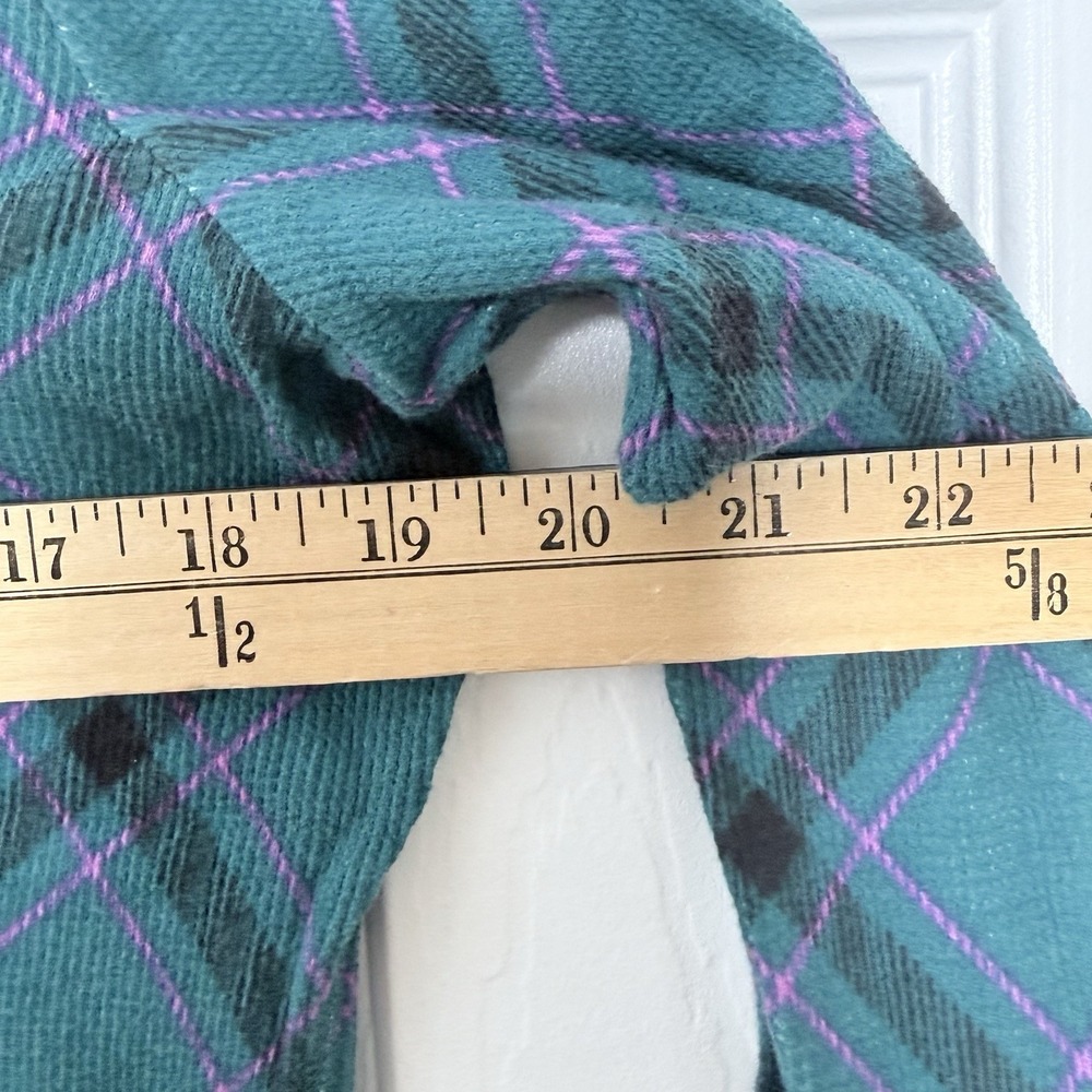 VICTORIA'S‎ SECRET Thermal Long PJ Set Green Bias Plaid size L - Picture 10 of 12